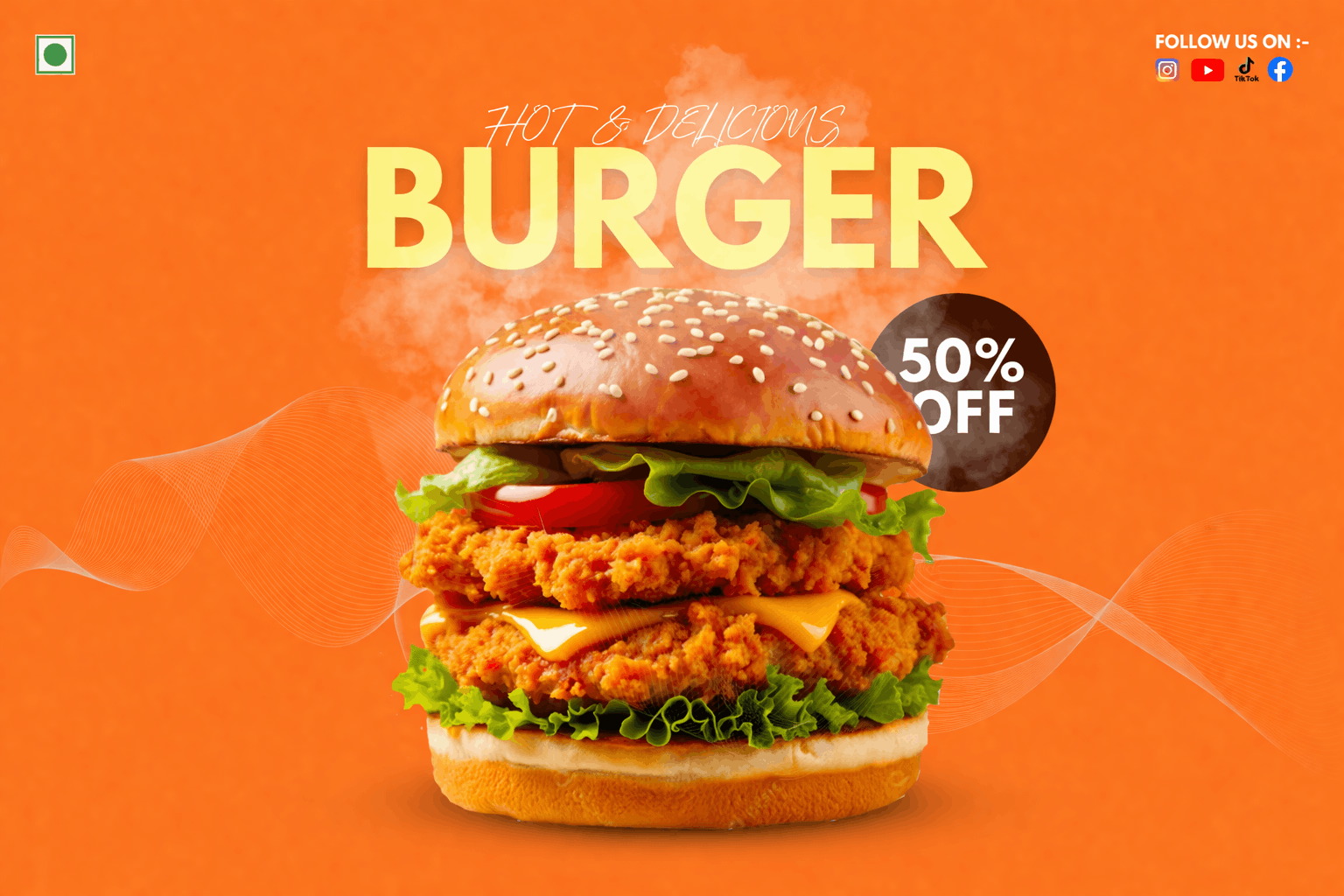 Burger Promotional Poster Design