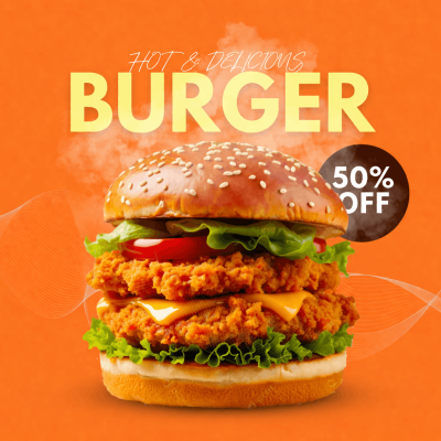 Burger Promotional Poster Design